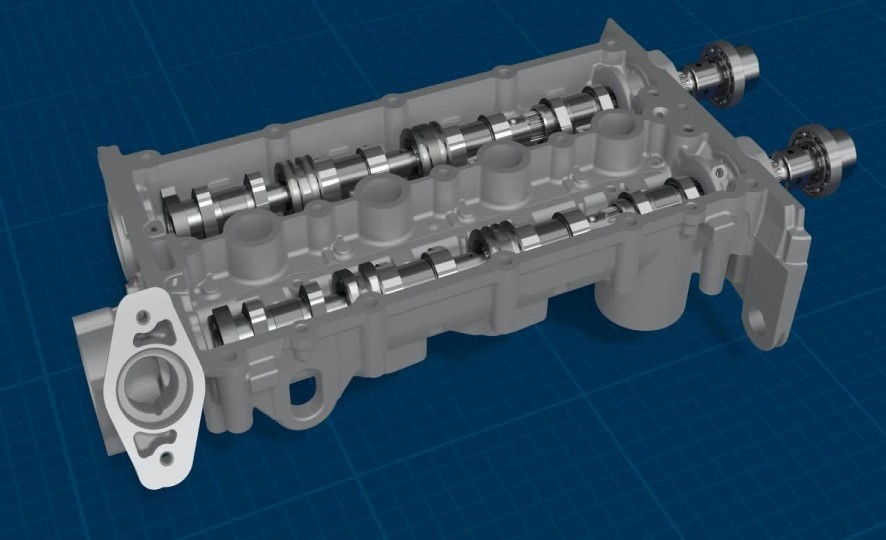 Video: Camshaft with axial slideable cam lobe packages