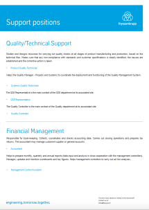 Support positions Support positions