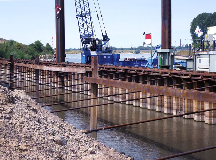 The solution for sheet pile walls. The solution for sheet pile walls.