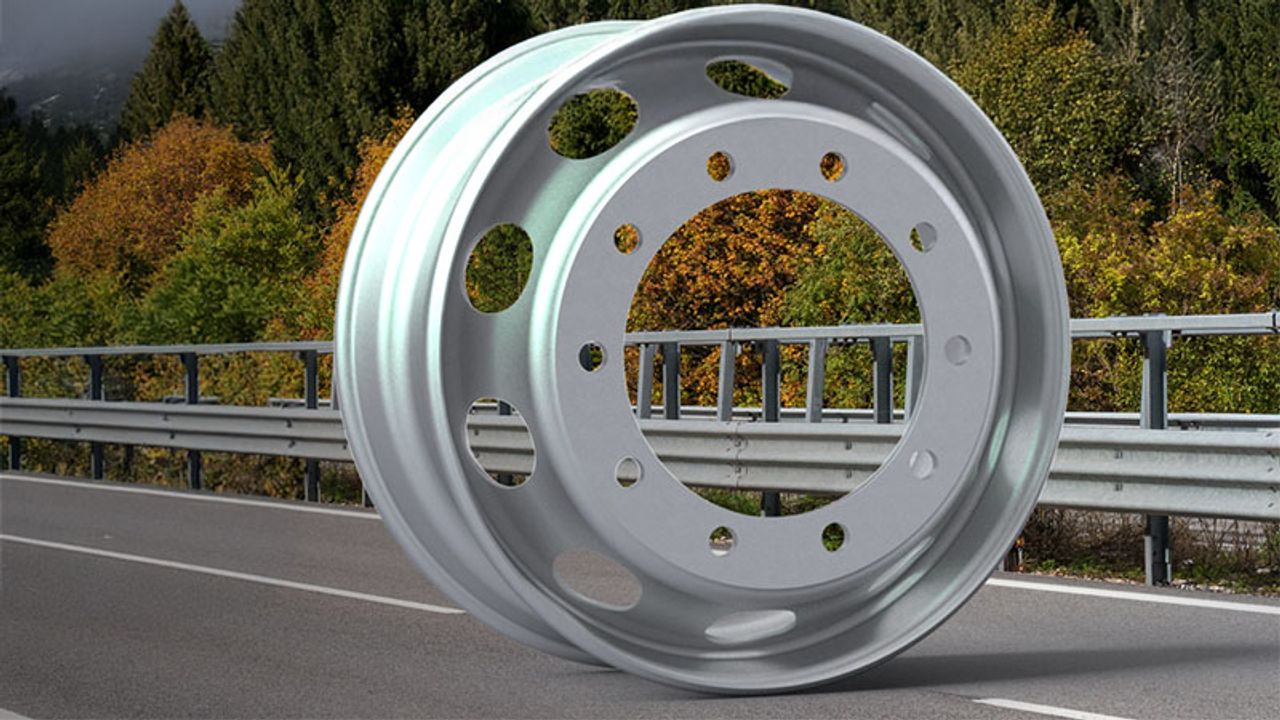 vrachtwagenwiel uit CO2 gereduceerd staal