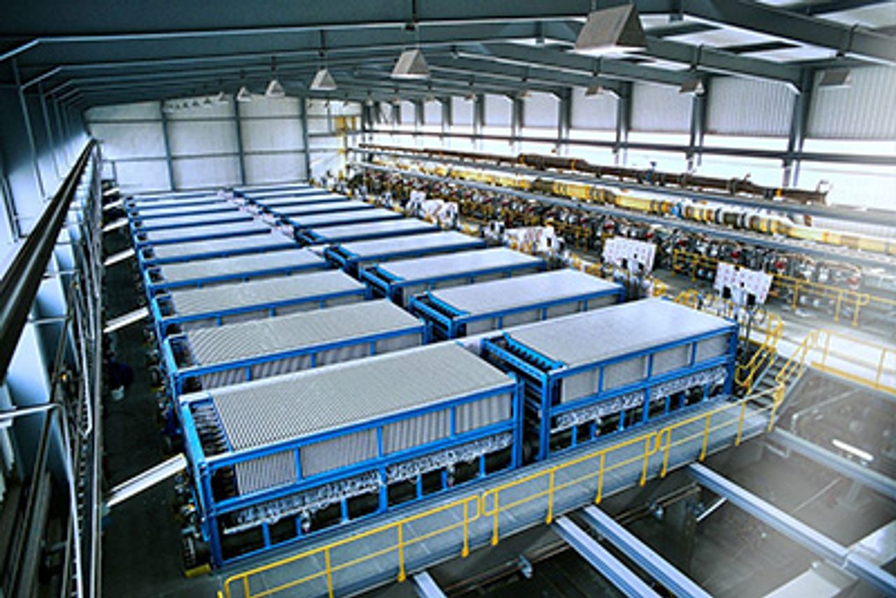 Waterelektrolyse op industriële schaal