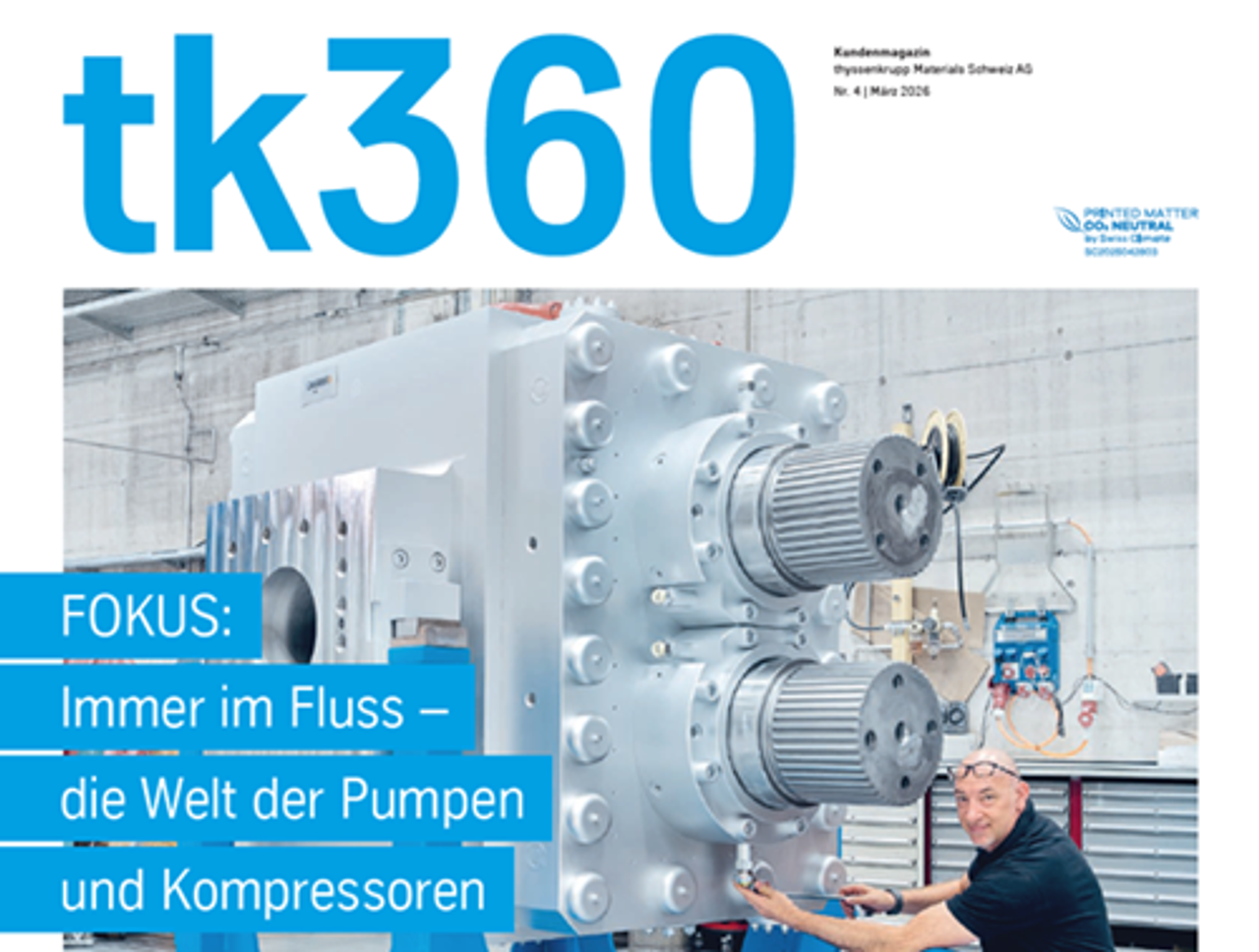 Kundenmagazin tk360, Ausgabe 4 - Fokusthema Pumpen und Kompressoren