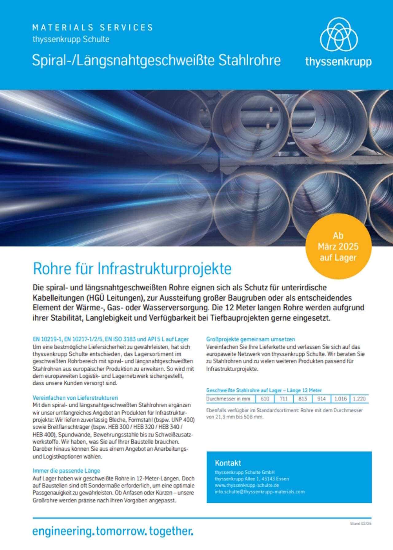Großrohre von thyssenkrupp Schulte Flyer
