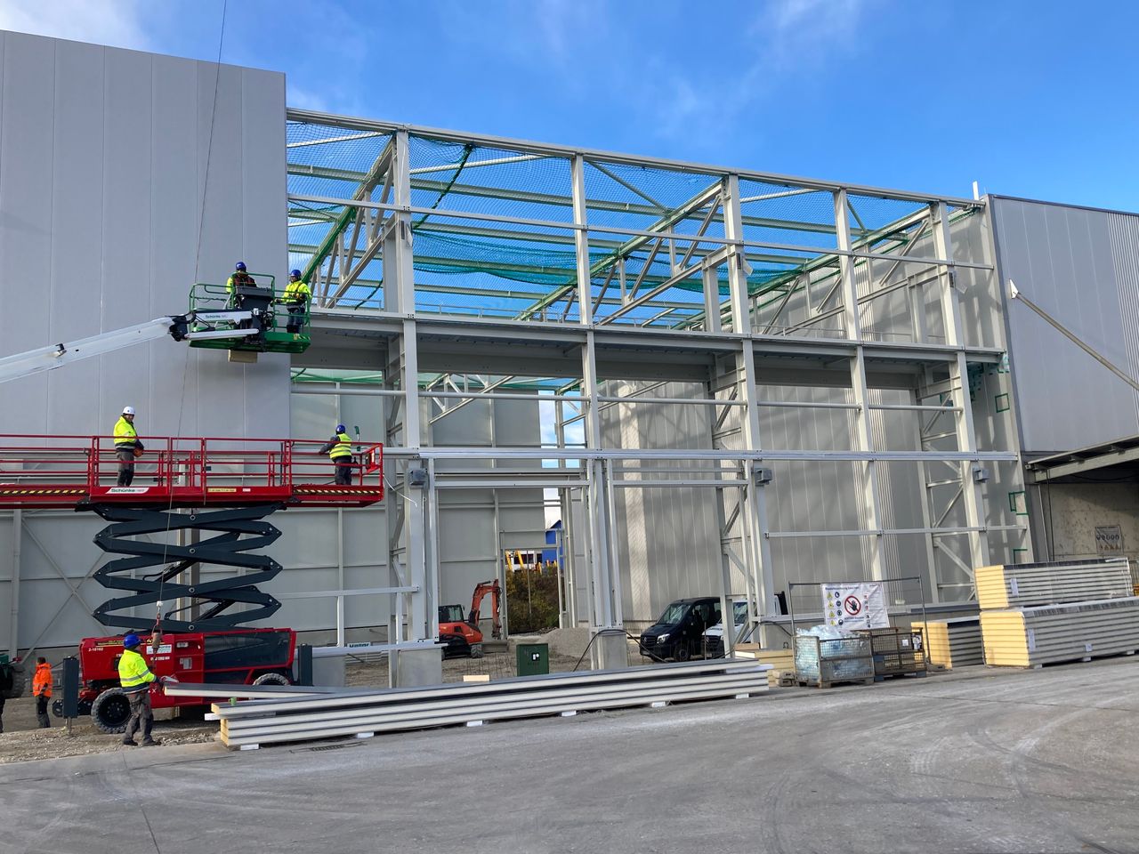 Construction work new hall Stuttgart