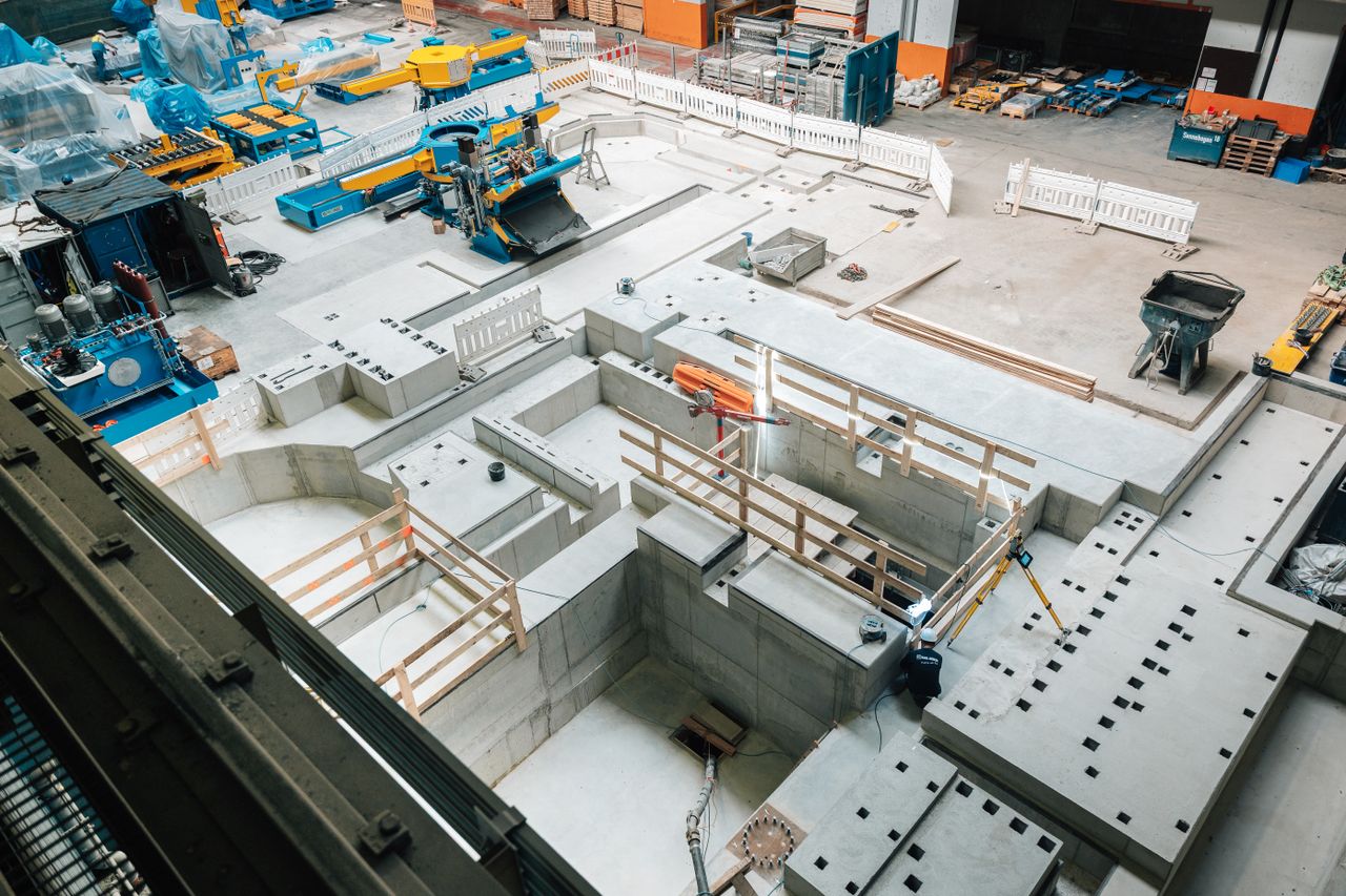Stuttgart foundation work for the future slitting machine 